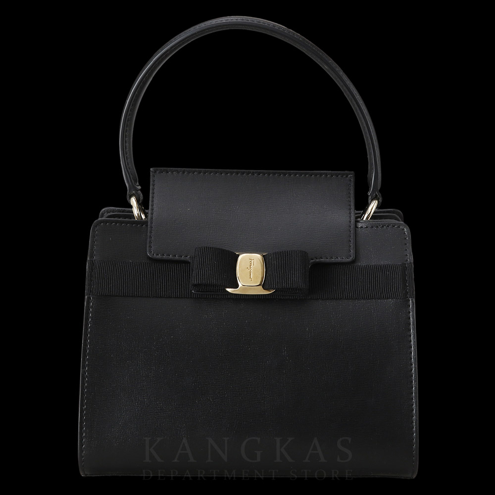 FERRAGAMO(USED)페레가모 뉴 바라리본 탑핸들 블랙